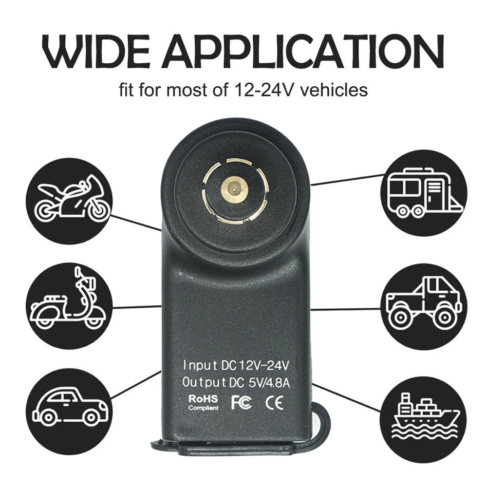 Motorcycle Dual USB Charger Power Adapter For BMW R1200GS adventure R1250GS Adv r1200rt S1000XR F850GS F650GS Port Plug Socket