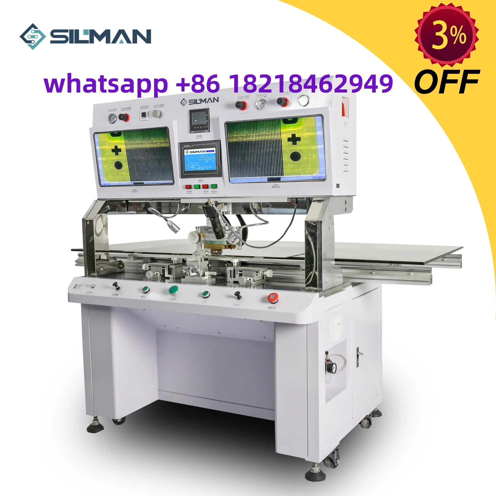 Silman ST-100SW ACF COF Bonding Machine For Laptop LED LCD TV Screen TAB FPC COG Single Head Big Size Display Repairing Device
