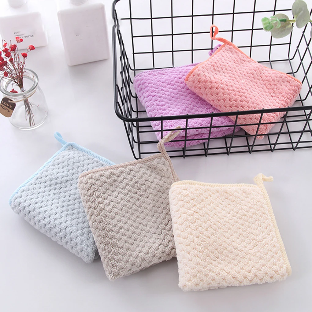 5pcs/set Fast Drying Hand Towel For Kitchen Bathroom Soft And Skin-friendly For Gentle Drying