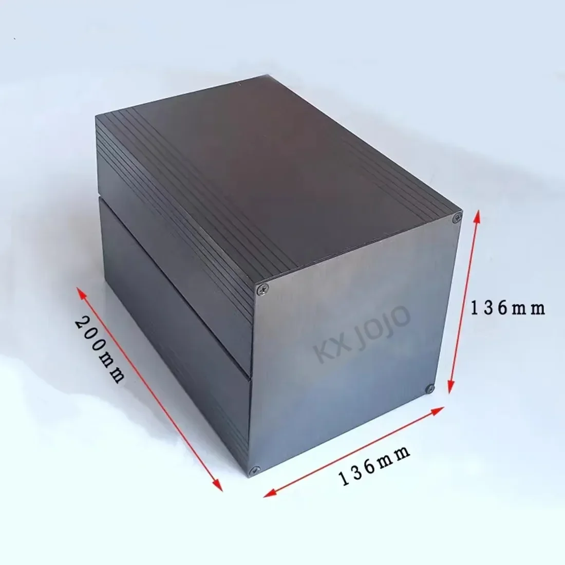 Aluminum Enclosure 136*136*155/200mm Integrated Case Electrical Extruded Box Separate Type Circuit Board Case DIY Silver 1pc