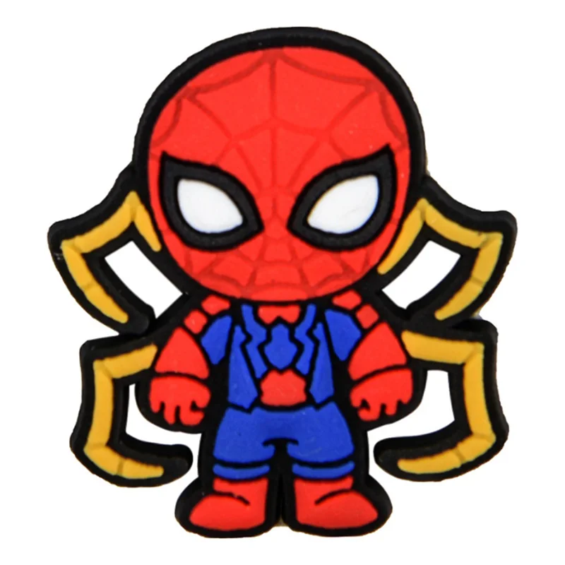 Miniso-Spider-Man Encantos de Sapato para Meninos e Homens, Decorações de Sapato Desenhos Animados, Pinos para Presentes, Acessórios de Sandália