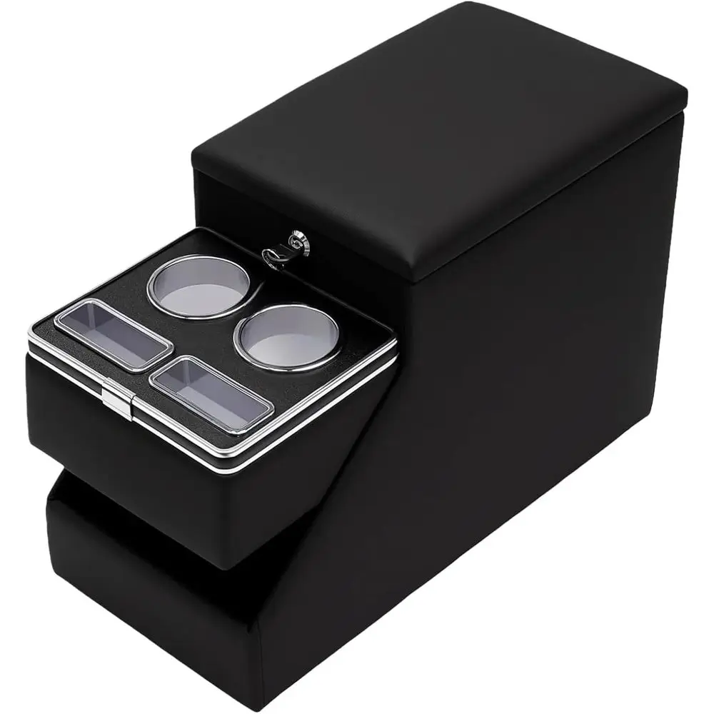 

Центральная консоль между сиденьем для минивэнов, внедорожников, среднего фургона, напольная консоль-органайзер для хранения (с запирающейся конструкцией)