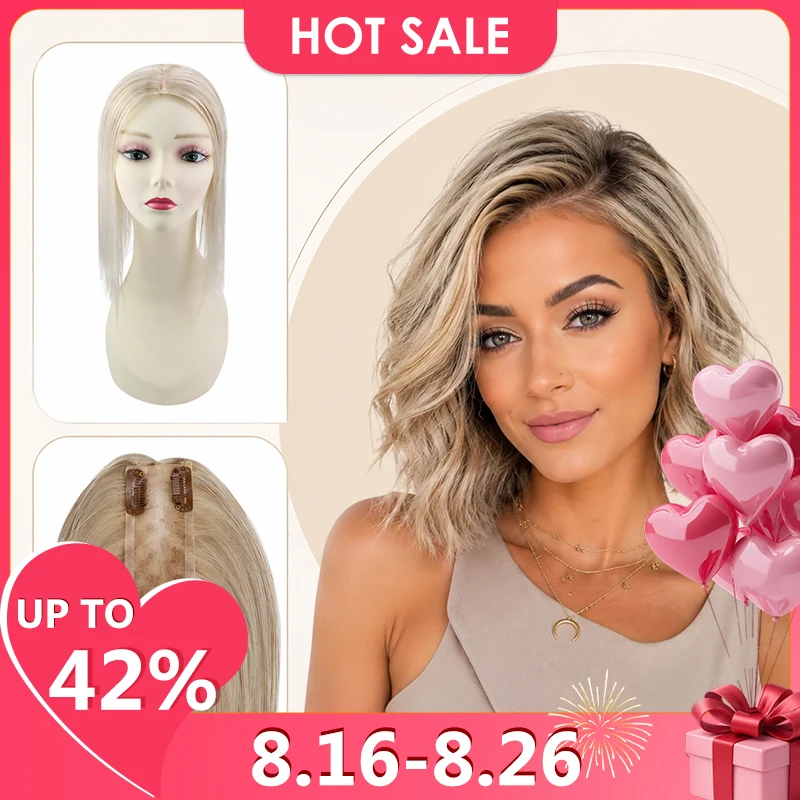 Ugeat Haar Topper Natürliche Menschenhaar Mono Basis 3x5 zoll Atmungsaktive Frauen Toupet Unsichtbare Kostenloser Teil Haar Topper für Salon