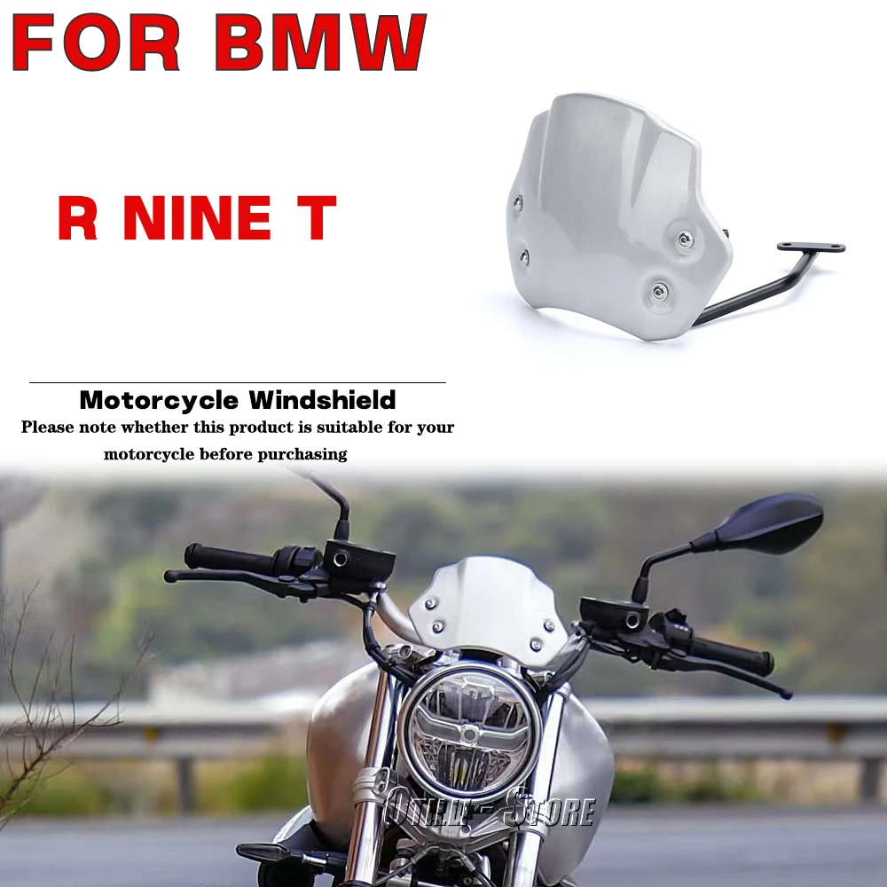 

Motorcycle Windshield For BMW R9T R NINE T Pure Racer Scrambler Urban G/S Aluminum Wind Deflector Windscreen Visor Shroud Kits