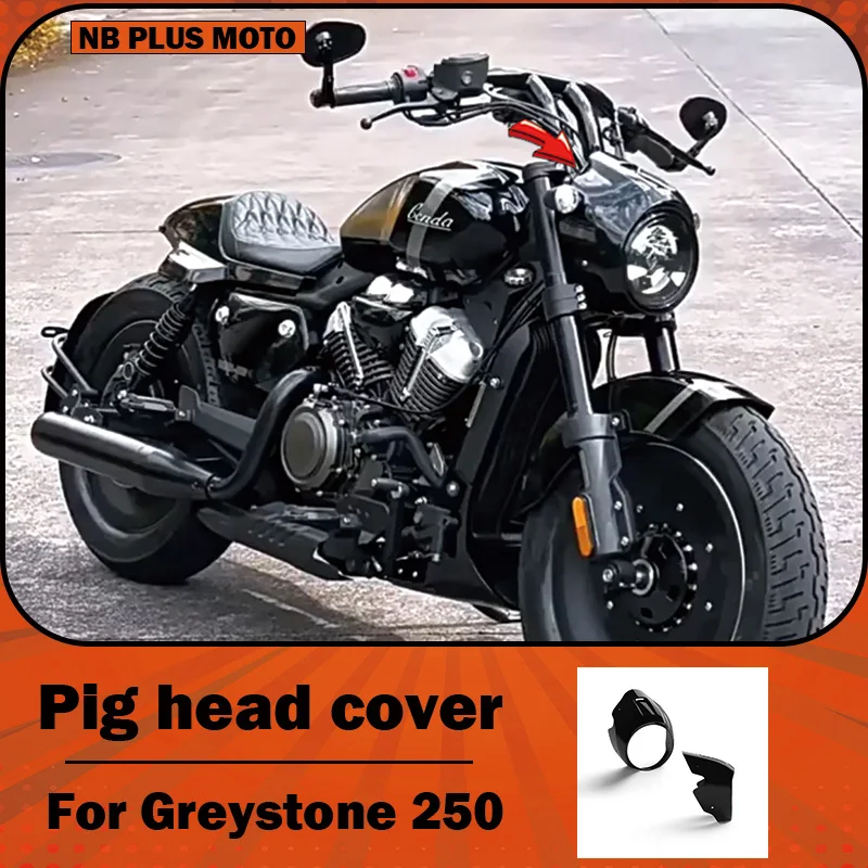 【Premium】For Graystone 250 Customized Pig’s Head Cover – Durable, Damage-Free Front Headlight Cover/Decorative Cover for the Fro
