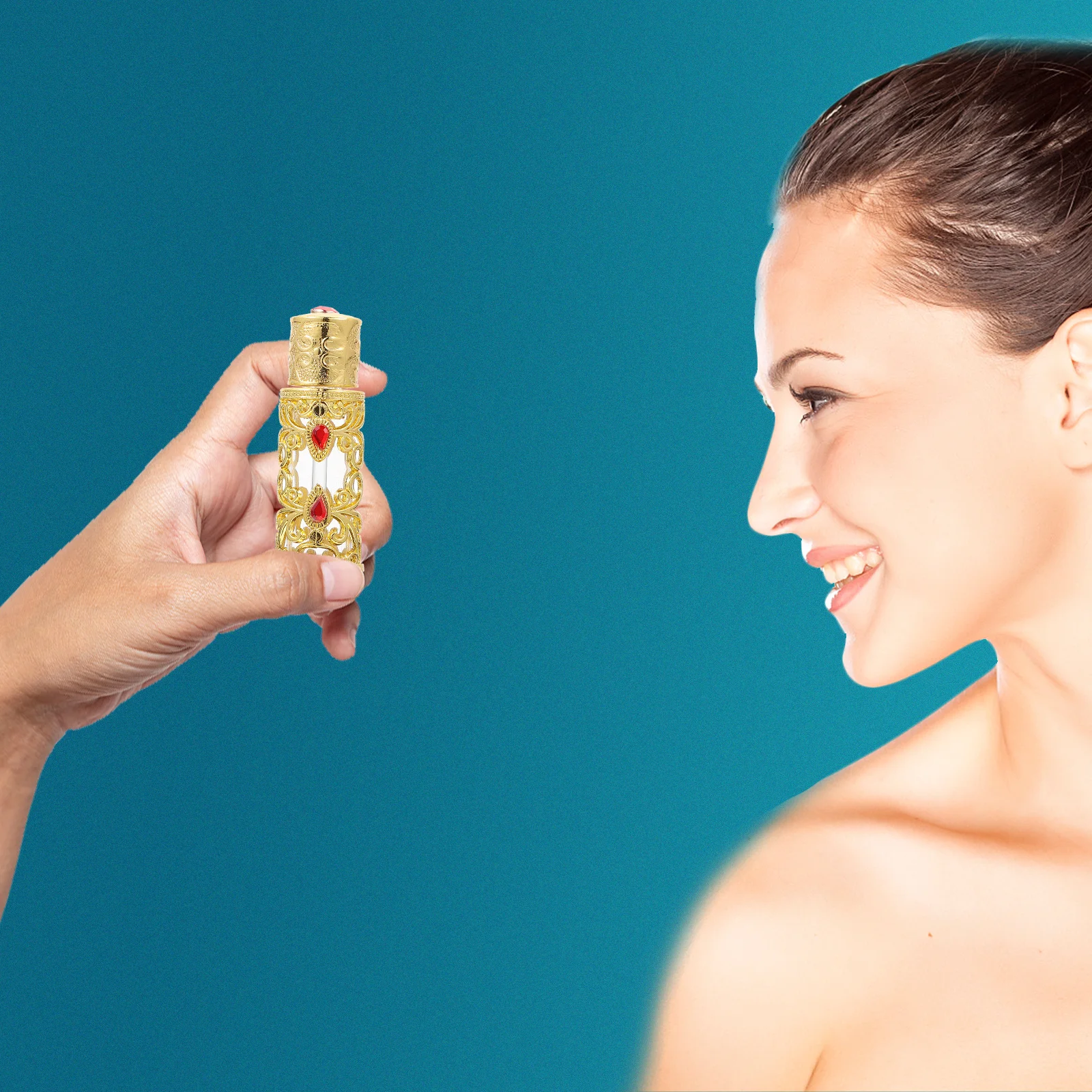 

1Pcs 3Ml Glass Perfume Empty Bottle Vintage Style Refillable Essential Oil Container Decorative Dubai Inspired Perfume Holder