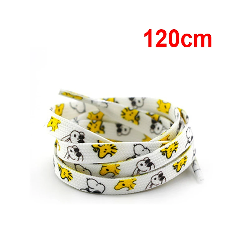 Snoopy Shoelaces Cartoon Printing Sneaker Shoestring Fashion Men Women High-top Canvas Sports Shoelaces Shoe Laces Accessories