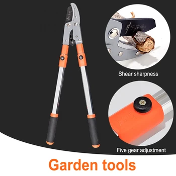 Portable pruning garden shears telescopic pruning shears high branch fruit tree pruning shears non-slip handle, garden tools