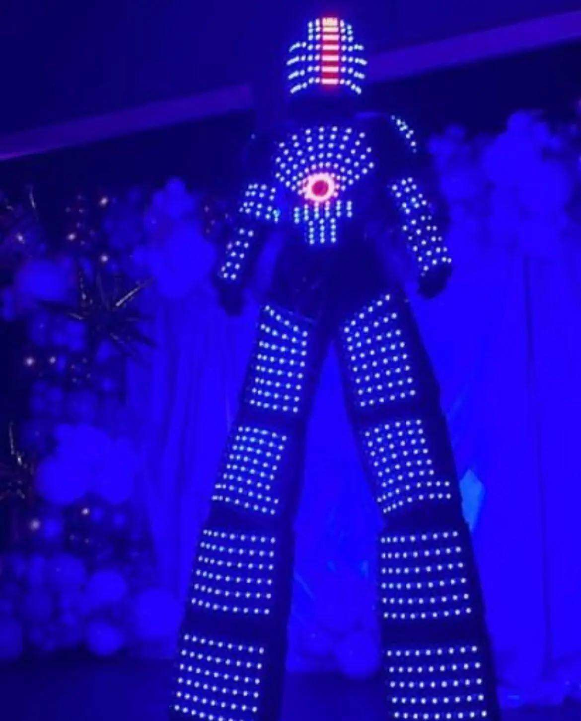 LED Suit Costumes  Stilts Walker LED Lights Luminous Cloth Stage Dance Performance Show Wear  Luxury show robots dancer wear