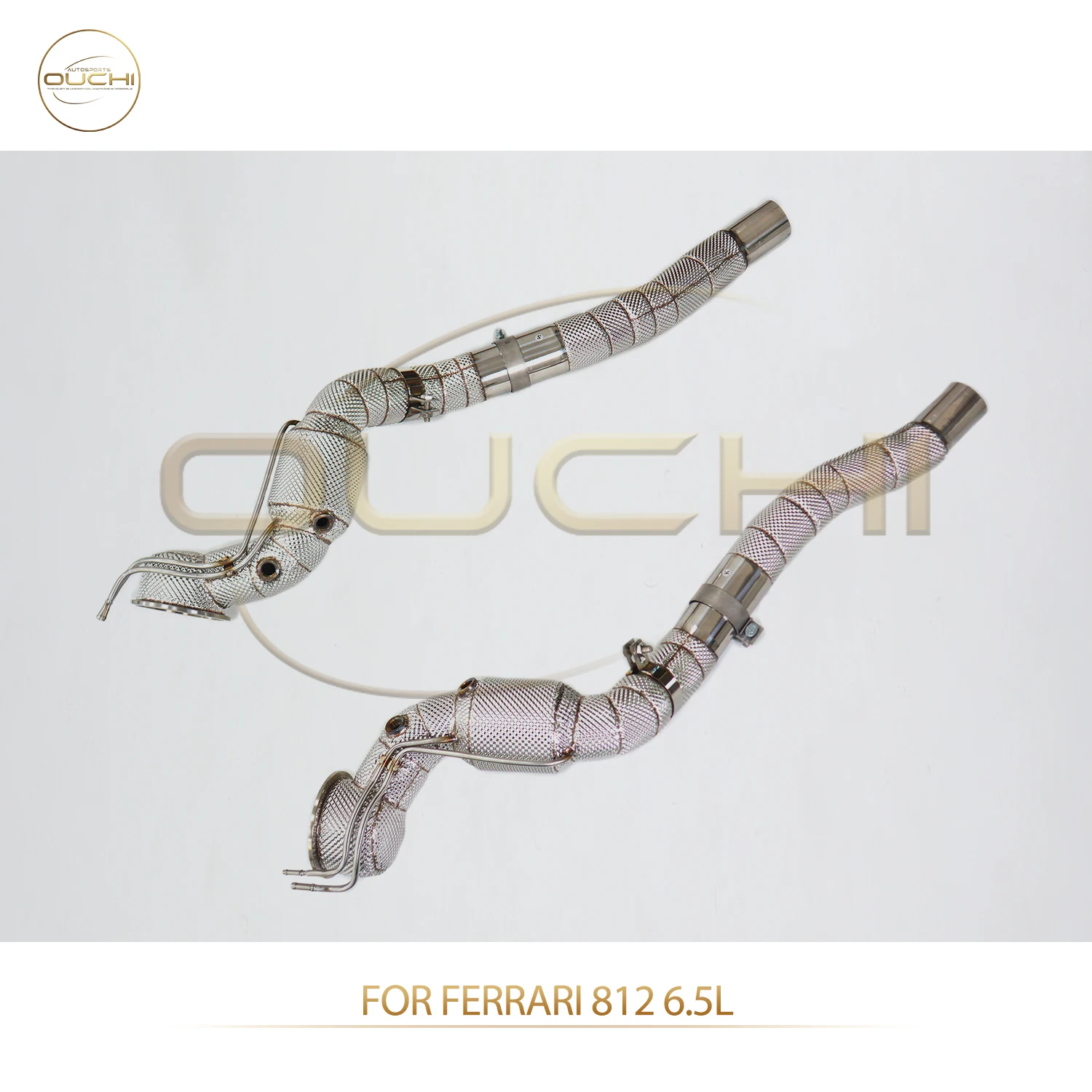 

OUCHI Factory Direct Sales Catalysis Downpipe for Ferrari 812 SS304 Performance Exhaust With Heat Shield Euro 6
