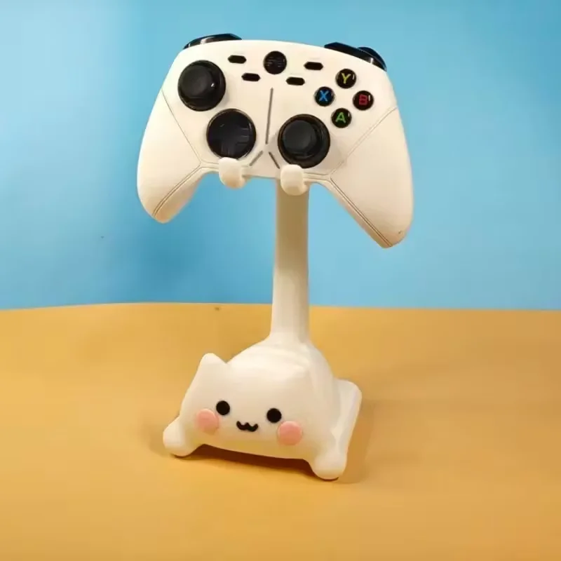 A cute cat-shaped game stand, compatible with PS5/PS4/Xbox/Switch, made of plastic and not easy to break