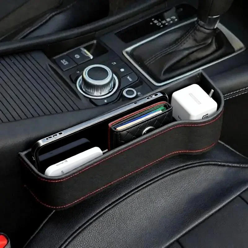 Car Seat Gap Storage Box, universal Seat Gap Pocket Organizer, Fits Mobile Phone, Keys, and Cards