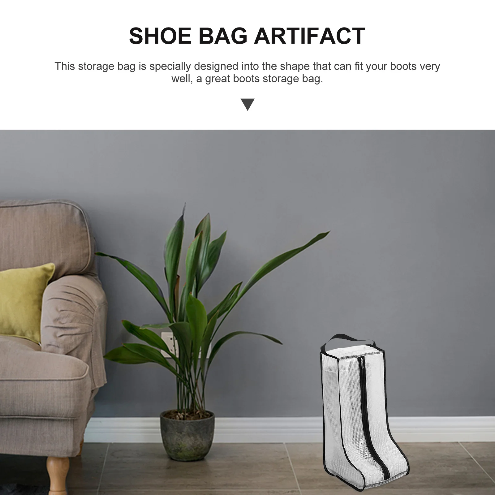 

Boots Storage Bag Foldable Lightweight Zipper Organizer Travel Boots Holder Reusable Shoe Pouch Zipper Shoe Bag