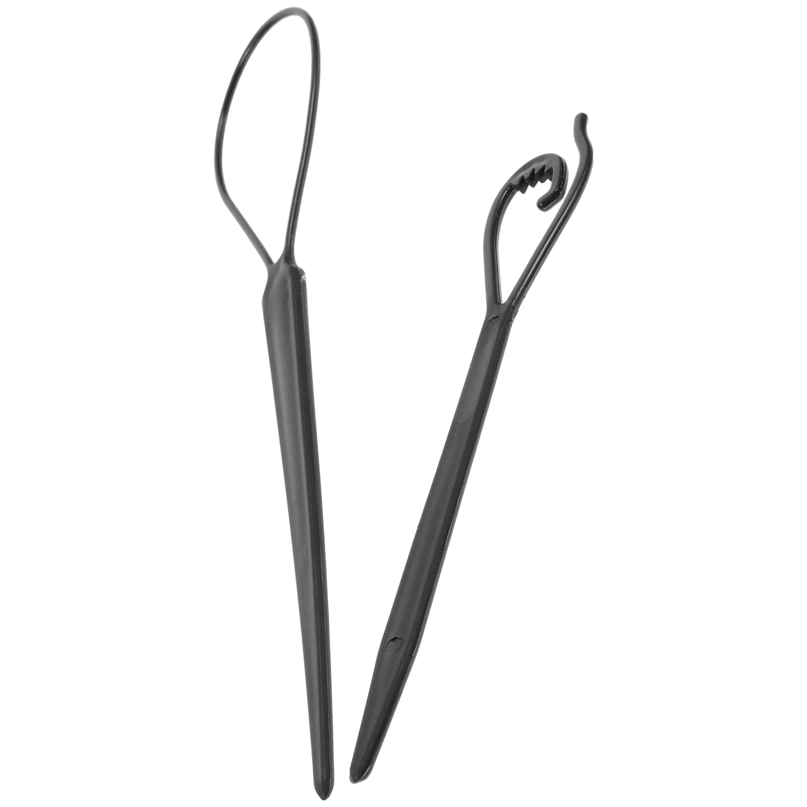 

2Pcs Hair Loop Styling Tool Set for Women Trendy Acrylic Hair Threader Tool for Quick Braids Ponytails Wedding Hairstyles Black