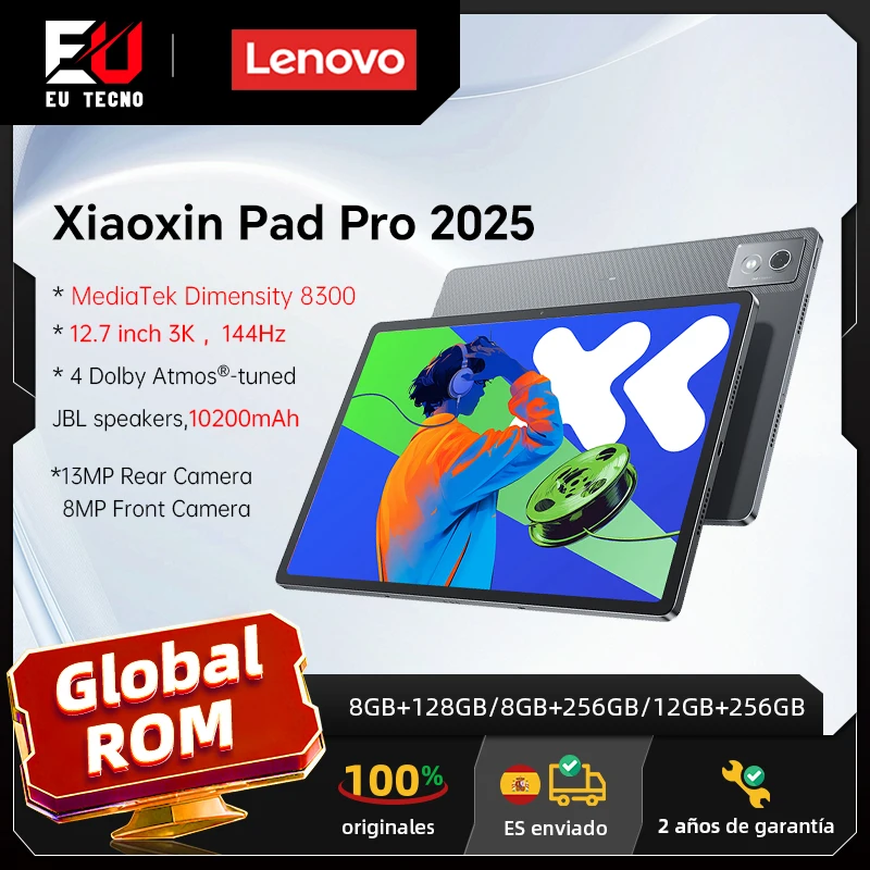 ROM mondiale Lenovo Xiaoxin Pad Pro 2025 tablette Lenovo Xiaoxin Pad Pro 12.7 pouces 144Hz affichage MTK dimension 8300 10200mAh Lenovo Idea Tab Pro