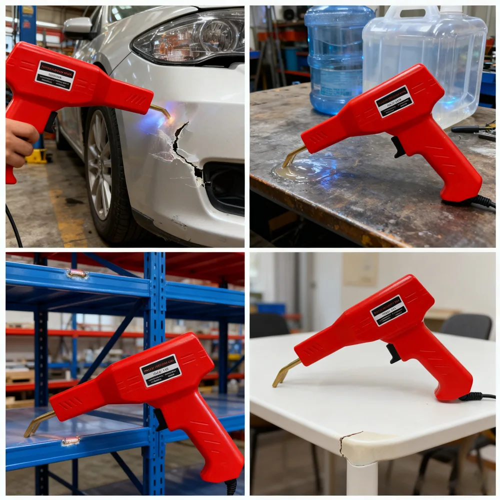 Plastic welding machine with hot wire grappler, Parachassis repair kit, Plastic repair welding tool, Car parachoix welding gun