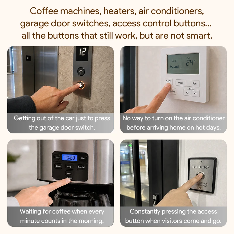 Type-C Rechargeable Tuya Zigbee/Bluetooth Smart Fingerbot With RGB Halo Senses Touchlessly Robot Switch Via Alexa Google Home