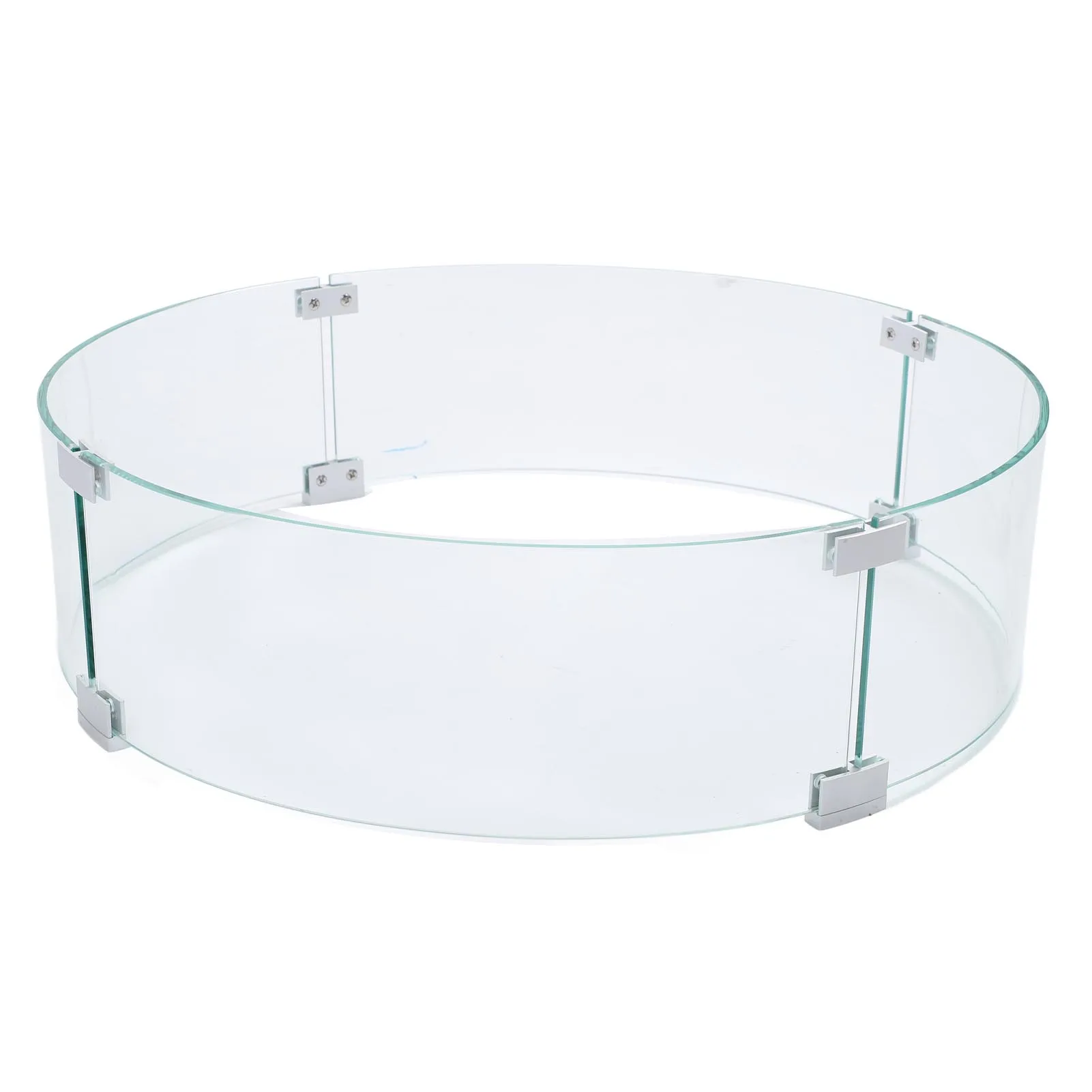 

Round Fire Pit Wind Guard 25.6in Diameter Tempered Glass Windscreen Clear Flame Shield 6mm Thickness for Outdoor