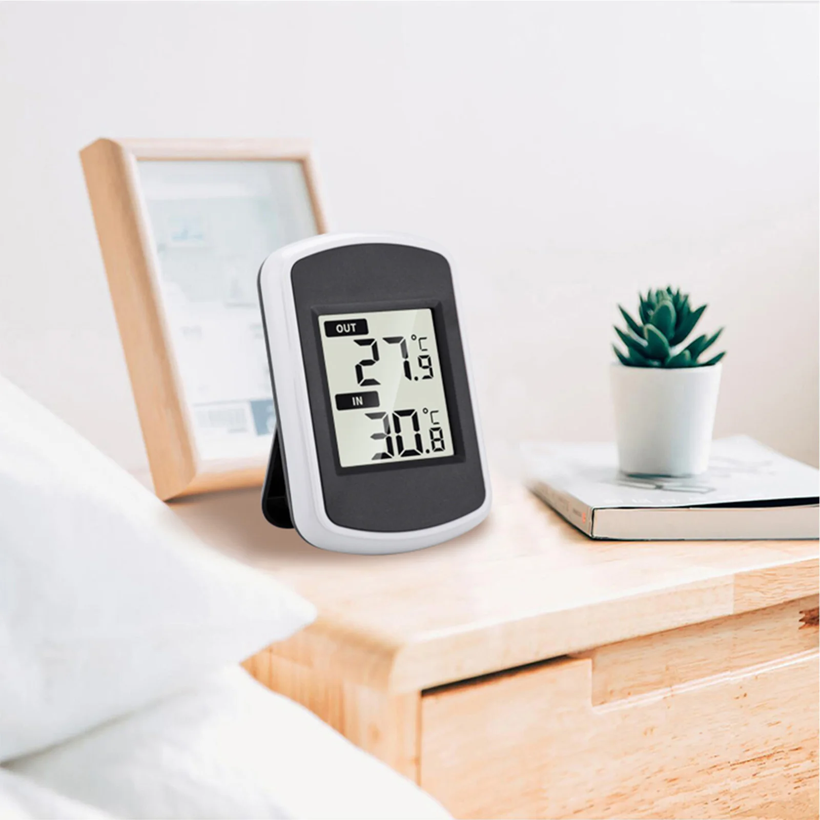 

ЖК-дисплей погоды, внутренний наружный монитор температуры, внутреннее и наружное использование, датчик на батарейках для мониторинга климата