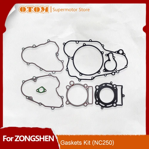 Kit de juntas completas para motor de motocicleta, accesorios para máquina completa, cabezal de cilindro para ZS177MM ZONGSHEN NC250 4T, KAYO refrigerado por agua