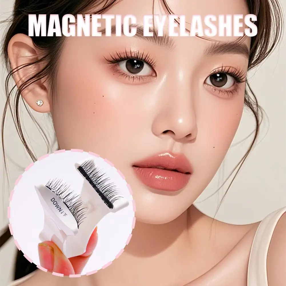 Glue Free Magnetic Eyelash Reusable Magnetic Eyelashes Set Eyelash Curler Fluffy False Eyelashes extensions Makeup Tool