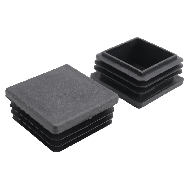 

【SEE】200 Pcs Plastic Square Blanking End Cap Tubing Tube Inserts 38Mm X 38Mm