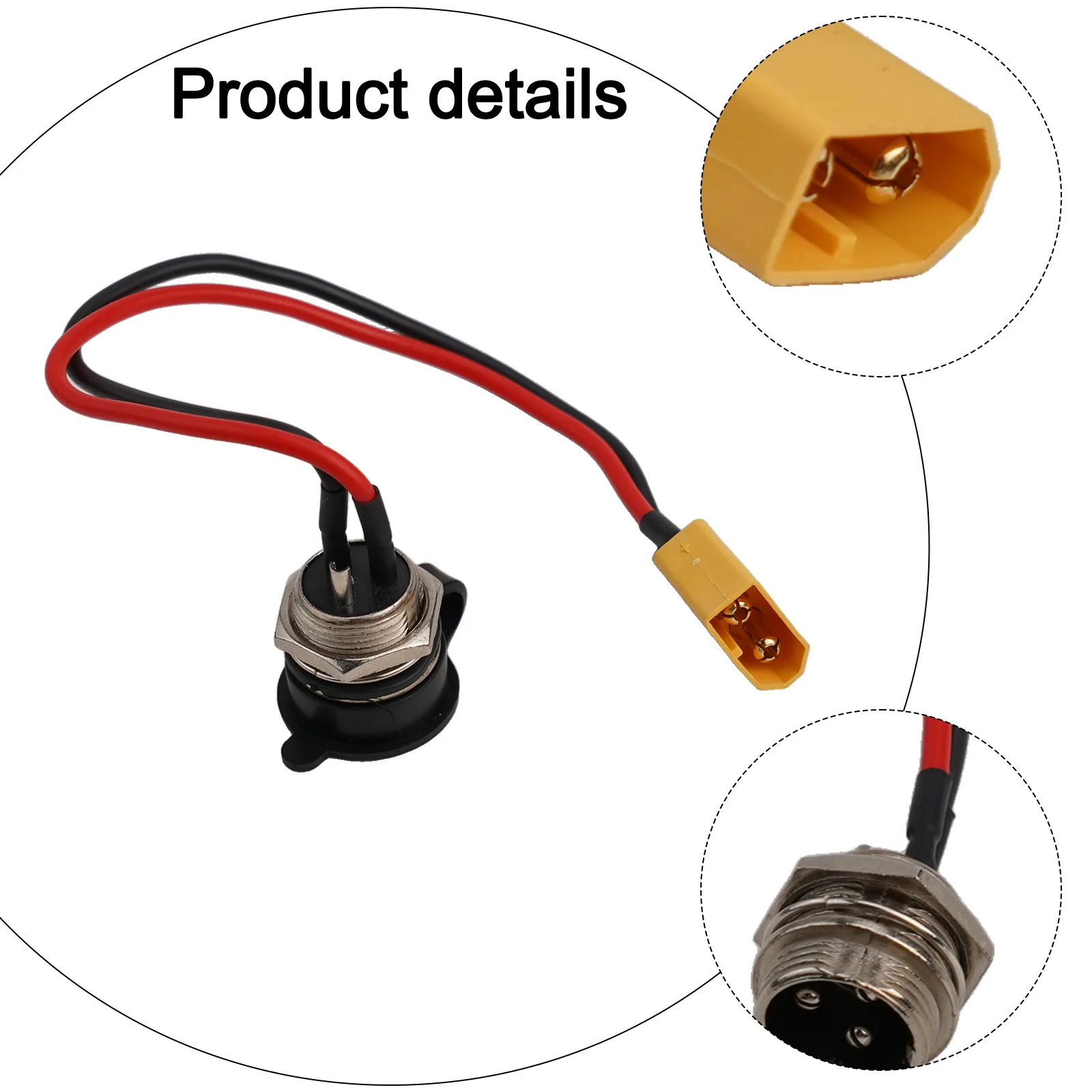 E-Scooter Charging Cable Aviation Charging Port Electric Scooter Charging Plastic Shell For Zero 8/9/10/8X/10X/11X