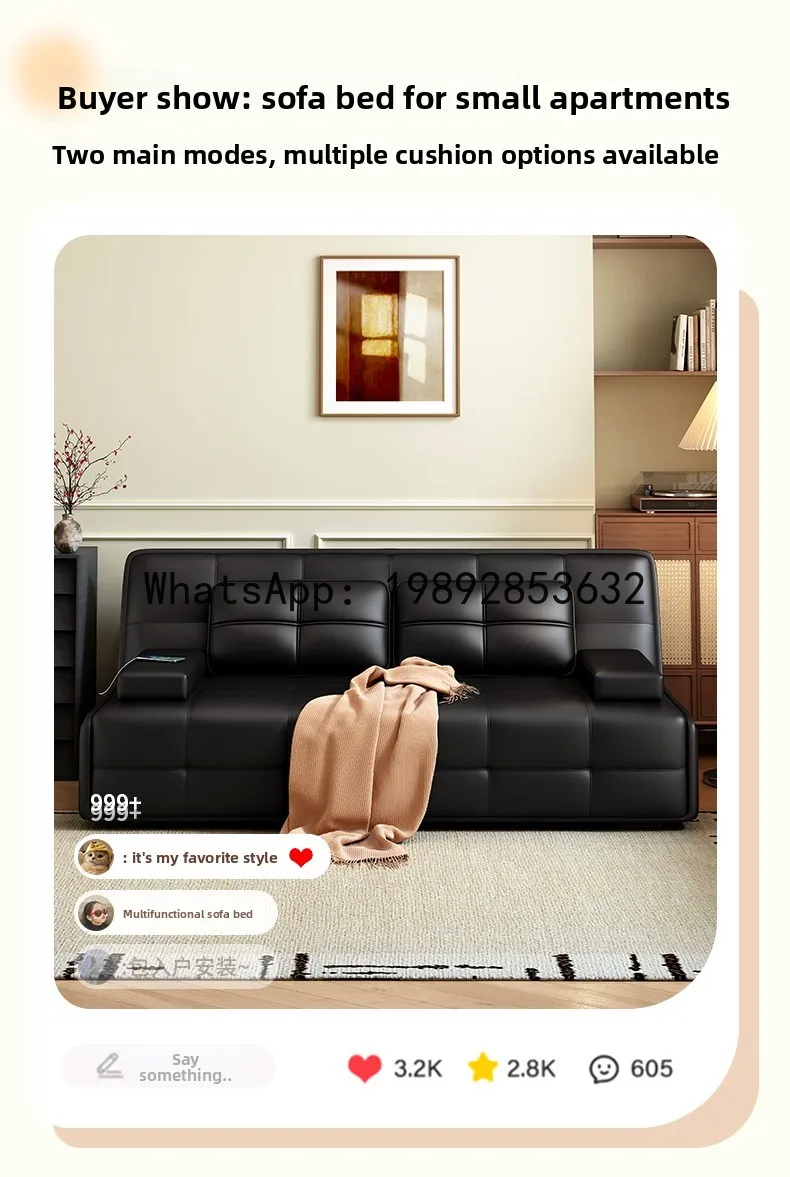 New Folding Sofa Bed Living Room Modern Minimalist Light Luxury Small Apartment 80% off Integrated Single Sofa Bed