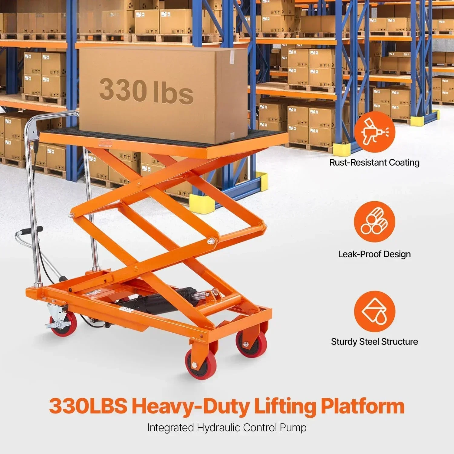 

Хит продаж: Гидравлический подъемный стол-тележка, грузоподъемность 330 фунтов, высота подъема 50 дюймов, ручной однозаклепочный подъемный стол с нескользящим покрытием.