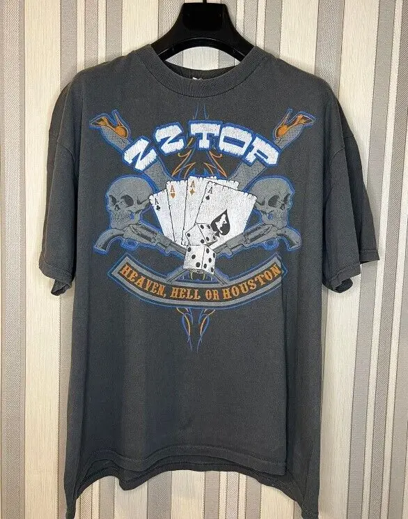 

ZZ TOP Heaven Hell or Houston T Shirt, reprinted t-shirt, black shirt TE7896