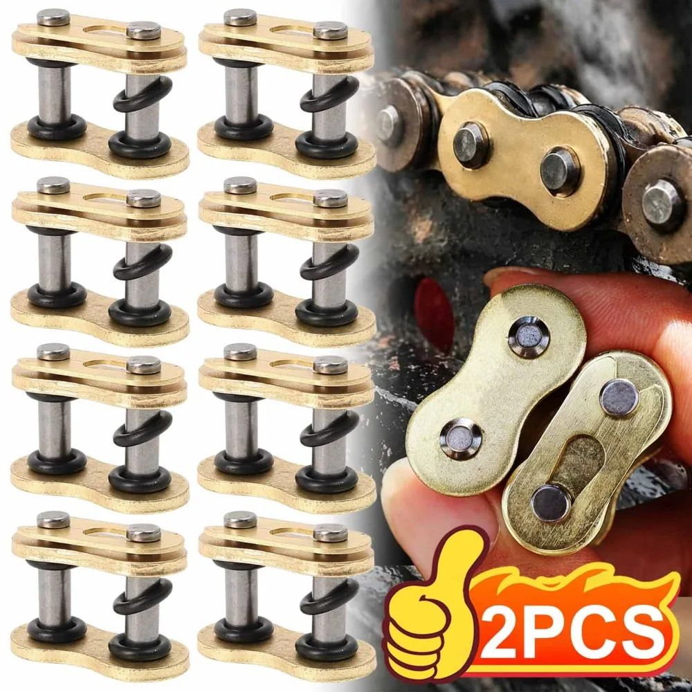 Motorcycle Chain Joint Connecting Link 520 525 High-Strength Oil Seal O-Ring Master Link Spring Clip Lock for Off Road Motorbike