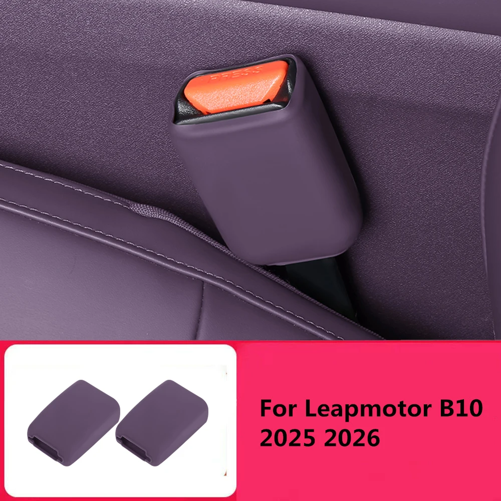 Car Seat Belt Socket Collision Protection Cover Scraper Pad Interior Decoration Accessories Fit For Leapmotor B10 2025 2026