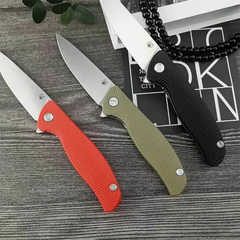 High Hardness Shirogorov Pocket Folding Knife D2 Blade Nylon Fiber Handle Outdoor Camping Cutting Tools Survival Hunting Knives