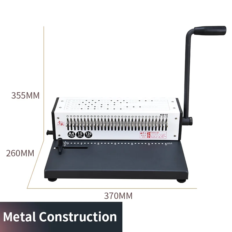 Factory Manual Single Spiral Punching Machine Rayson KD15 30 Holes DIY Book Binding Machine 15 Sheets Capacity