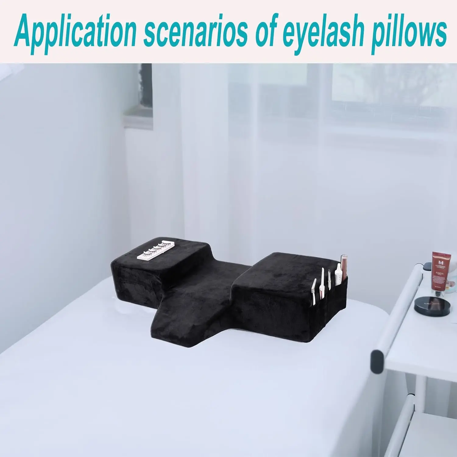 Lash Pillow Neck Support Eyelash Soft Pillow Grafting Eyelashes Memory Foam Eyelash Extension Pillow With Pocket Makeup Salon