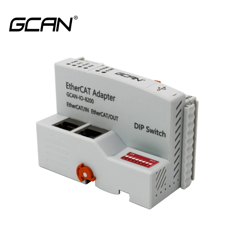 

GCAN-IO-8200 Ethercat Bus Coupler Supports Automatic Configuration Modular Design Can Connect 32 Input / Output Terminal Modules