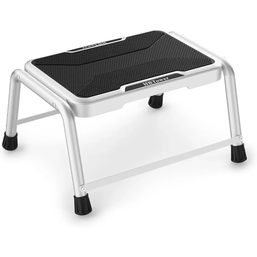 滑り止め600LBステップスツール、大人と子供向け、軽量ゴム足スツール、高いベッド、キッチン、バスルームでの使用に