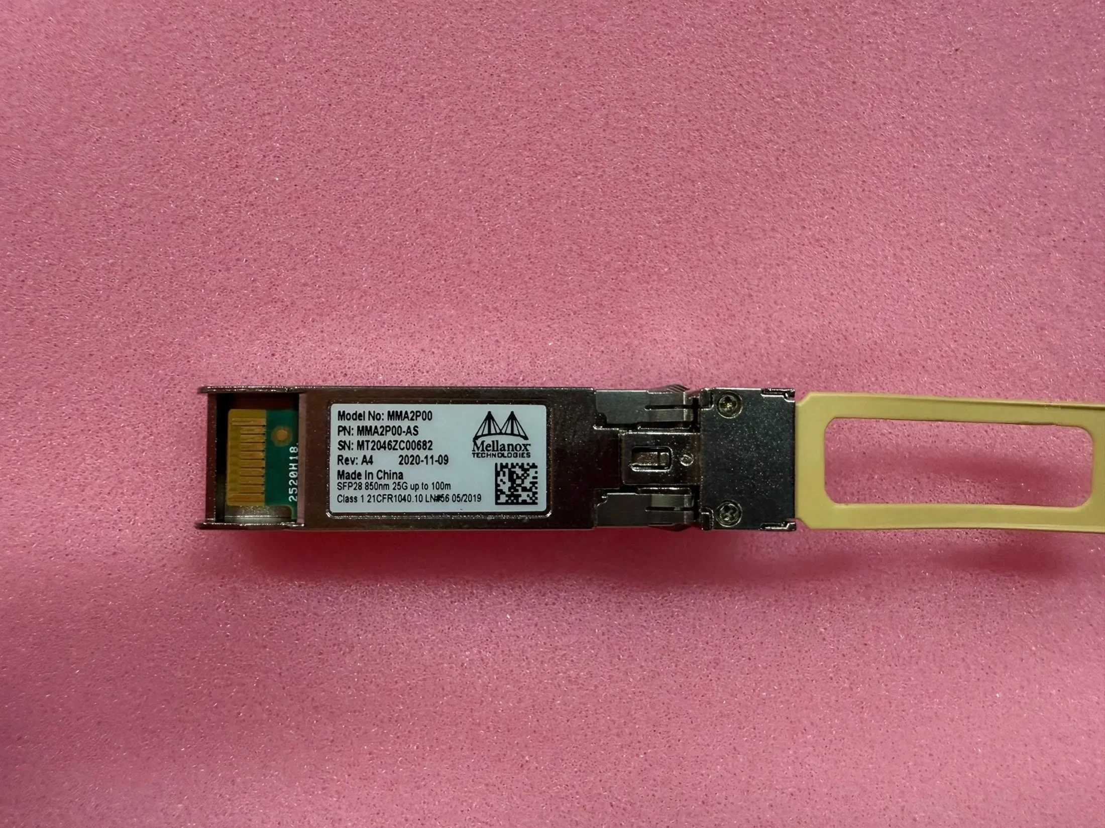 Mellanox 25G sfp optical fiber SFP28 850NM 25G up to 100m/MMA2P00/MMA2P00-AS/850nm 4 MCX4121A-ACUT Optical Transceive Module