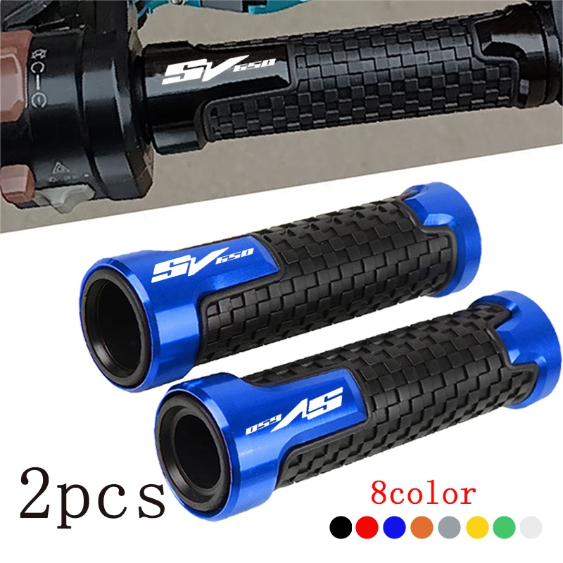 

Motorcycle Handlebar Grips CNC aluminum Rubber Hand Thruster Grips For Suzuki SV650 SV650S SV 650 650S 1999-2025 Accessories