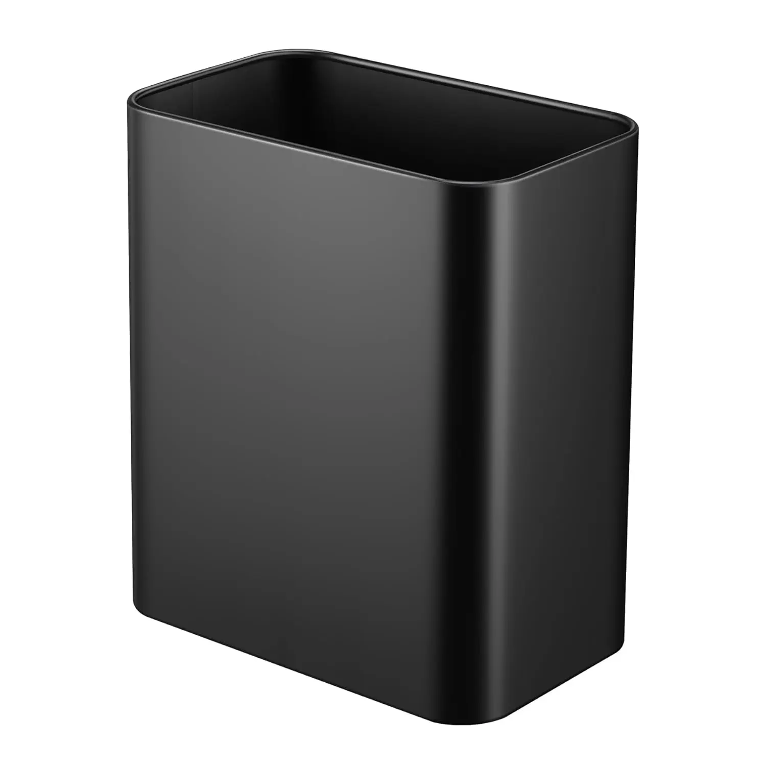 

Slim Metal Trash Can, 2.1 Gallon for Bathroom, Bedroom, Office, Kitchen - Matte Black
