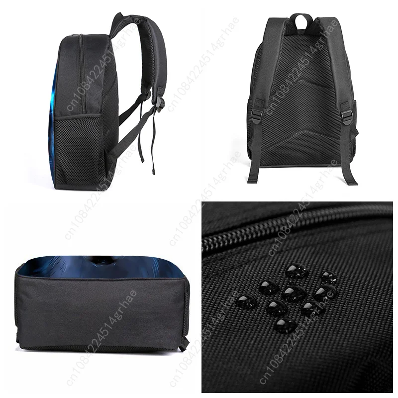 Wolf 3 Buah/Set Ransel Anak dengan Tas Kurir, Tas Pensil, Tas Sekolah untuk Anak Laki-laki/Perempuan Hadiah Terbaik Tas Sekolah Siswa Kartun 2D