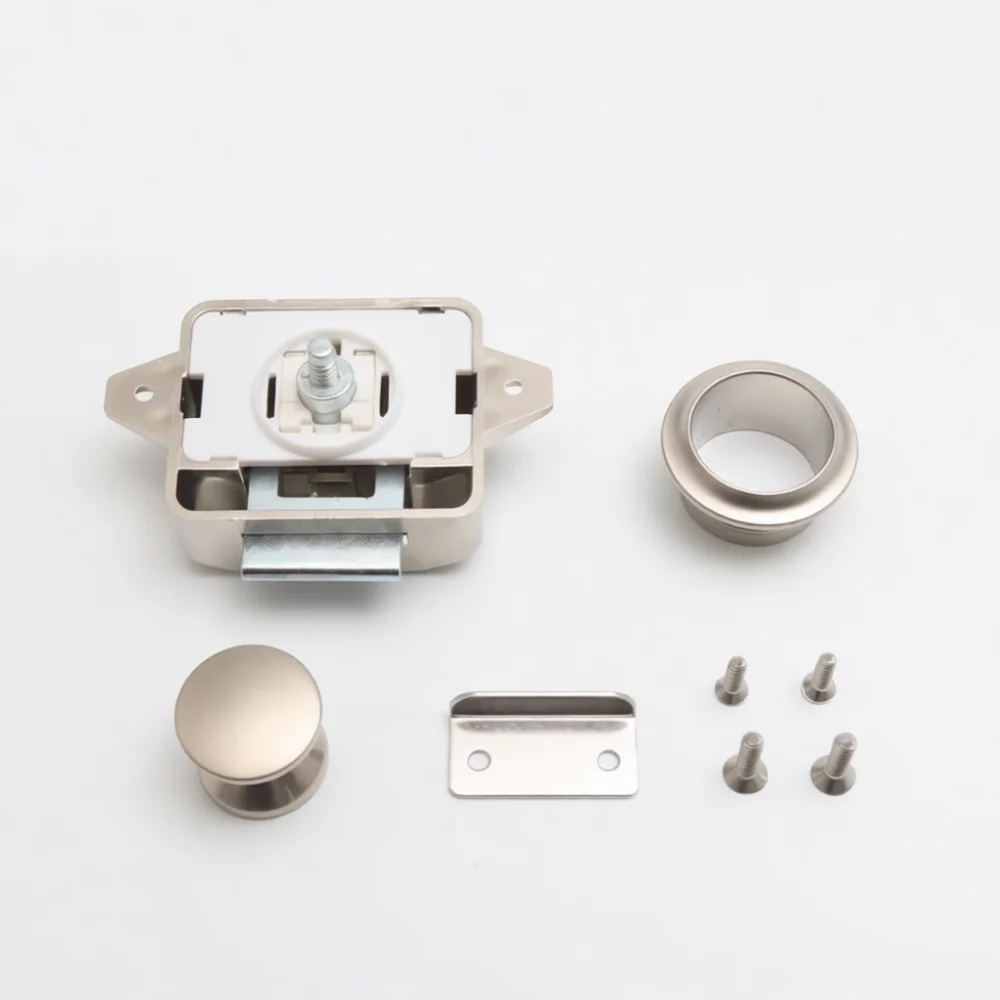 Push To Open Cabinet Lock For RV Marine Yacht Drawer Door Latch Handle Free Press Catch Zinc Alloy Hardware Accessory