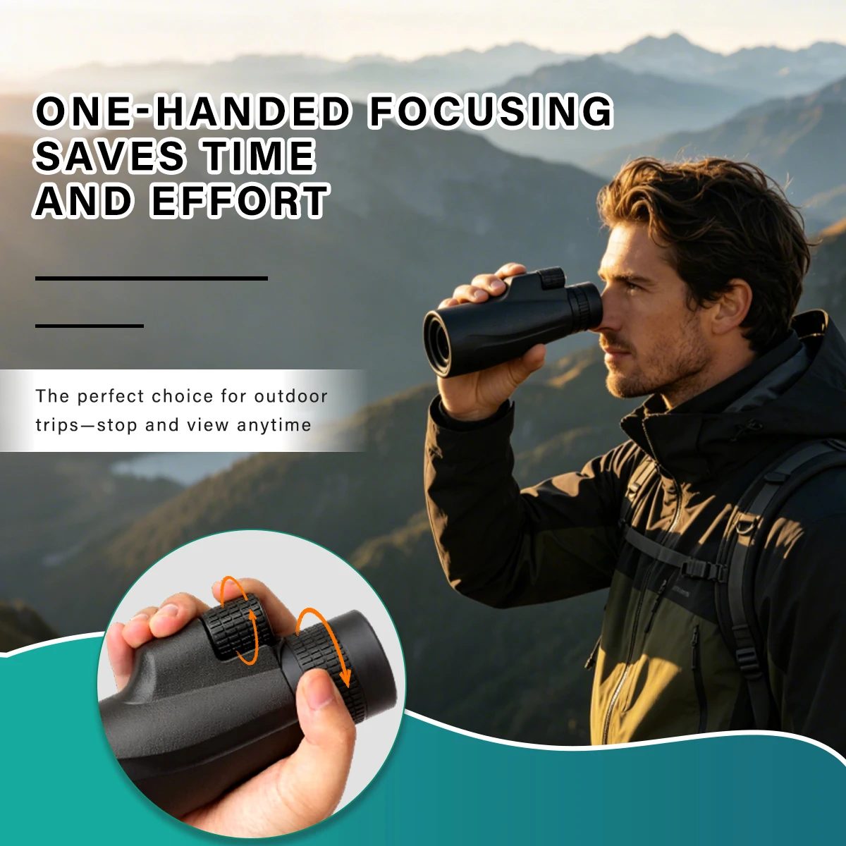 10-30x50 Monoculars Telescope Zoom Bak4 Prism HD Optics Powerful Monoculars Waterproof For Camping