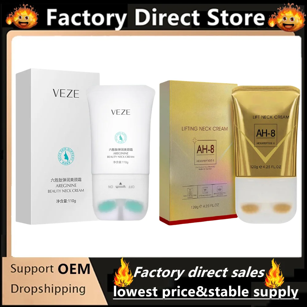 

110/120g Neck Wrinkle Cream Stick With Roller Whitening Firming Moisturizing Skin Fade Lines Rejuvenation Chin Neck Care Product