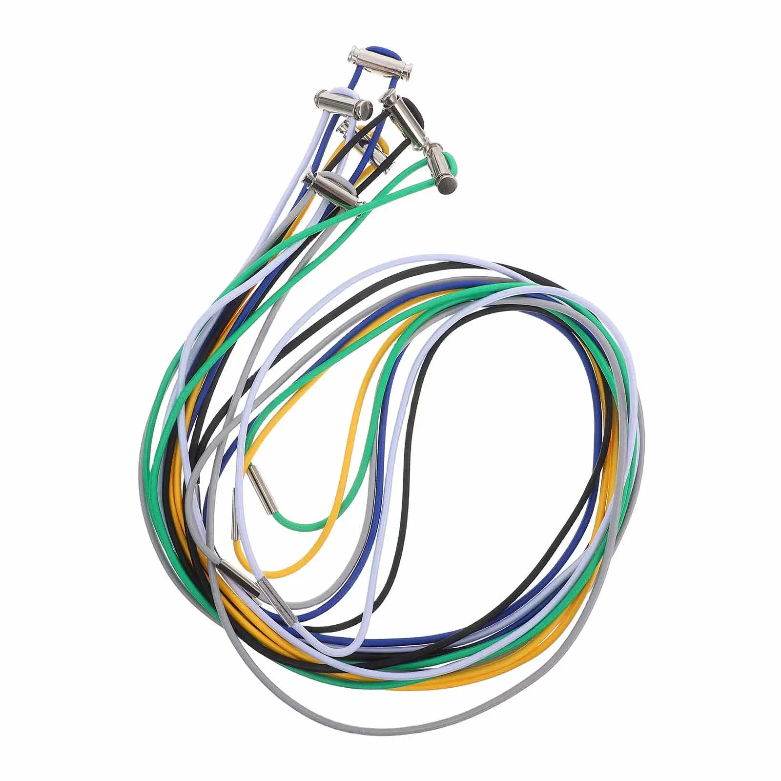 6 unidades de sujetadores de goma para bolsas de basura, multifuncionales, ajustables, con banda elástica para asegurar y sujetar las bolsas de basura, ideales para uso en exteriores.