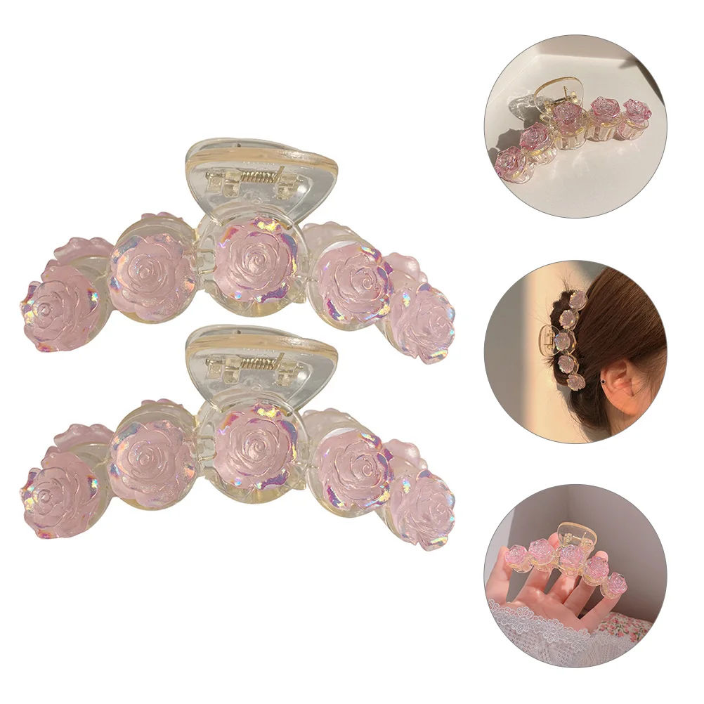 

2 Pcs Hair Clip Claw for Women Mini Crab Thick Large Shaped Jumbo Grips