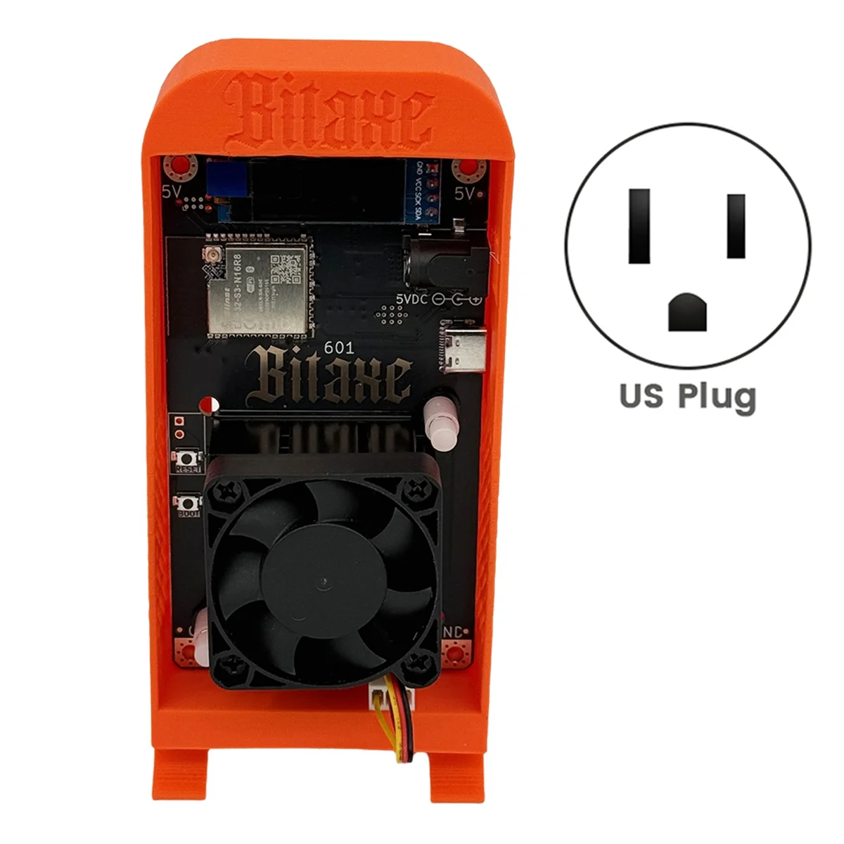 

N33R_Bitaxe Gamma 601 1.2TH/S BTC Solo Lottery Miner BM1370 Asic US Plug