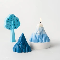 3D Iceberg vulcano neve montagna stampo in Silicone candela che fa forniture strumenti fai da te sapone fatto a mano resina cristallo ghiaccio stampo decorazioni per la casa