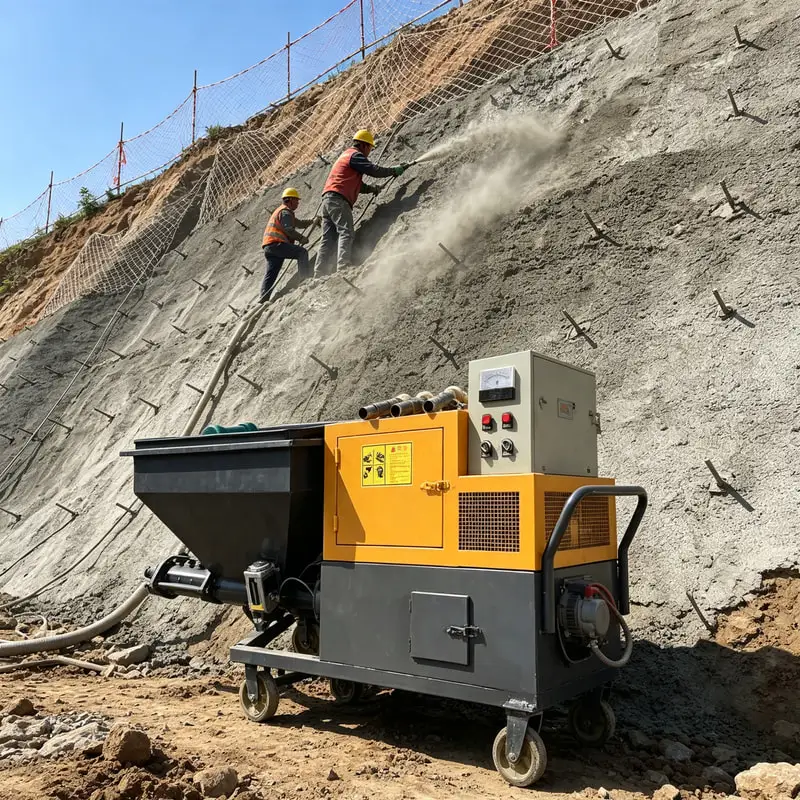 Low Noise Cement Plastering Machine Robust Building Plaster Machine Customized Hose Length for Construction Projects