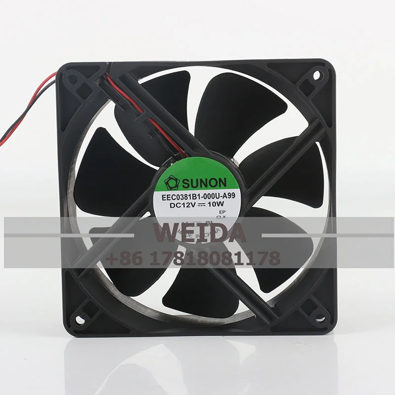 SUNON EEC0381B1-000U-A99 DC12V 10W 12038 12cm frequency converter Magnetic suspension Silent chassis cooling fan 120*120*38MM